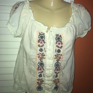 Zinc short sleeve blouse